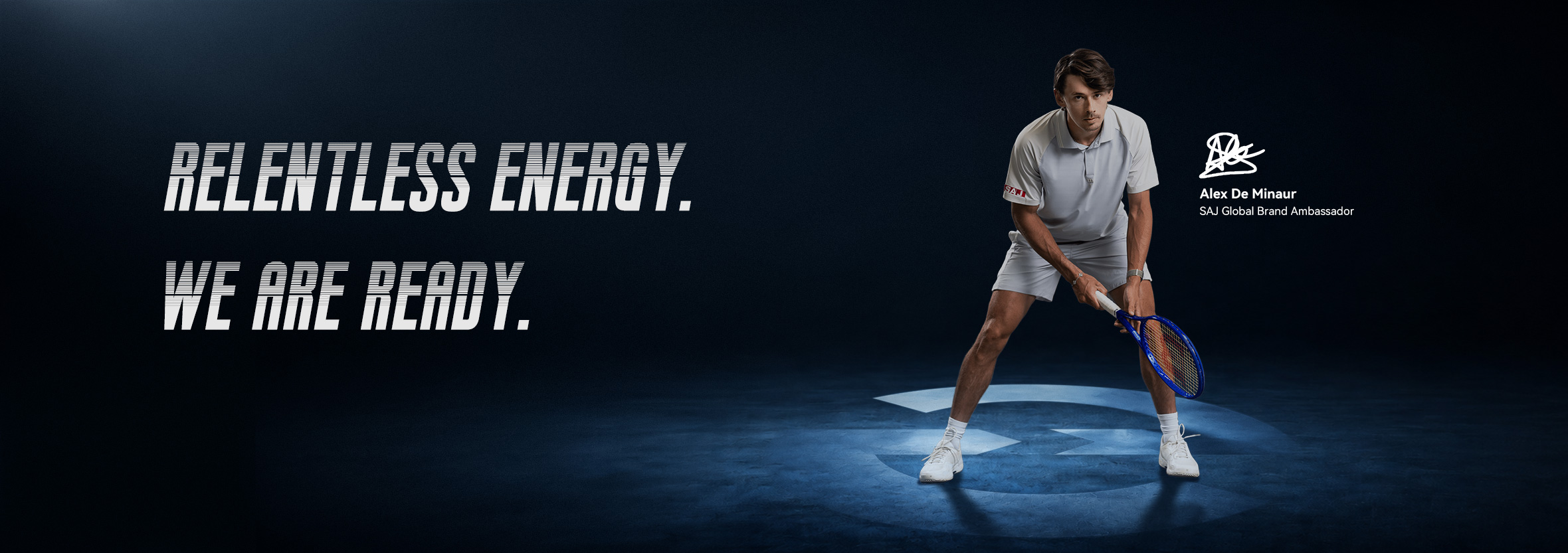 Alex de Minaur es embajador de SAJ